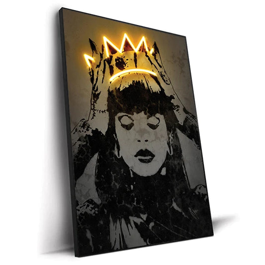 Neon Portrait Canvas Print 06