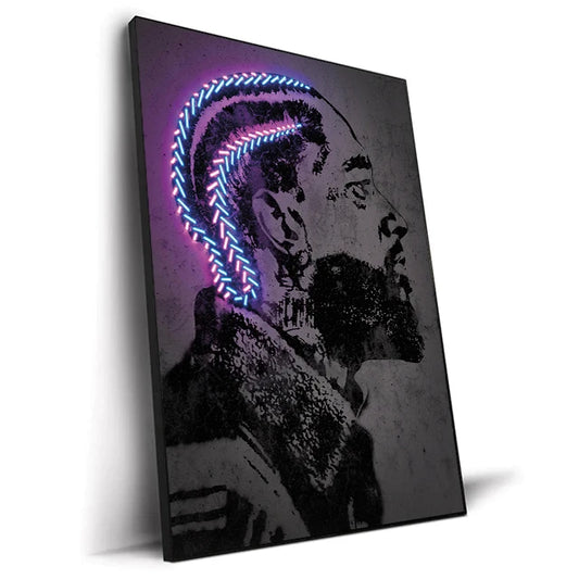 Neon Portrait Canvas Print 11