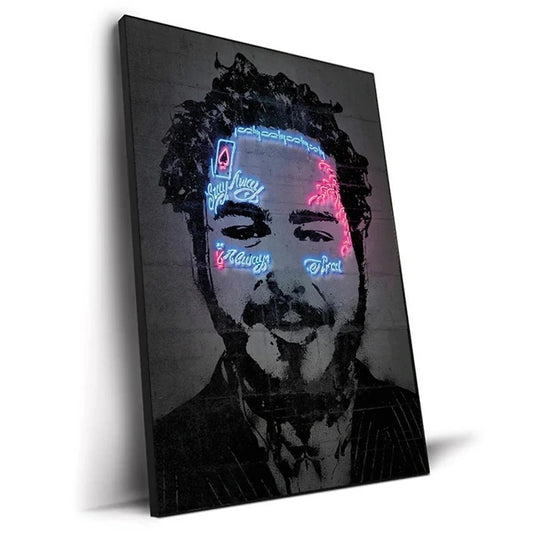 Electric Face Neon Canvas Print
