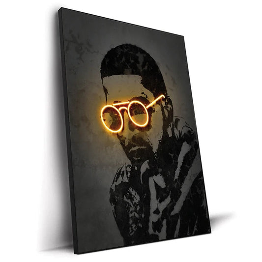 Neon Portrait Canvas Print 03