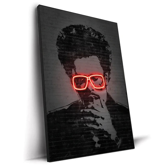 Neon Portrait Canvas Print 08