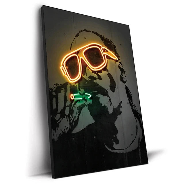 Neon Portrait Canvas Print 09