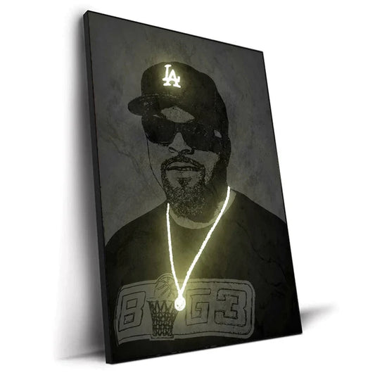 Green Cap Chain Neon Canvas Print